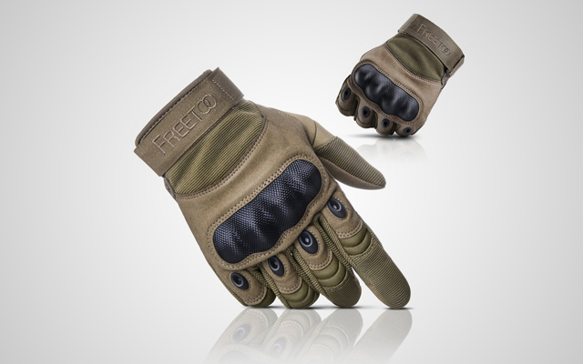 尼龙透气户外手套_健身手套半指_Freetoo户外手套