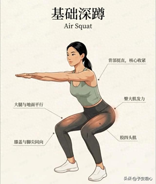 深蹲膝盖疼痛原因_健身蹲的动作有哪些_深蹲动作错误